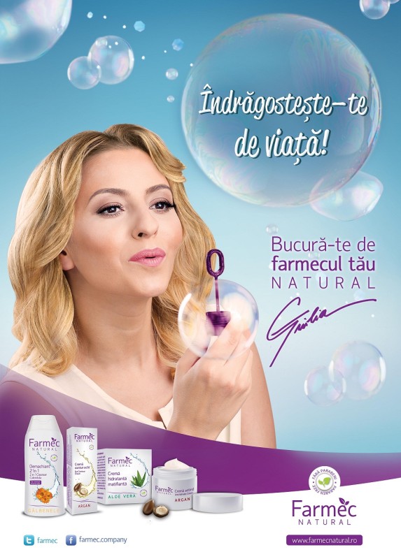 Farmec Natural - Poster gama cu Giulia