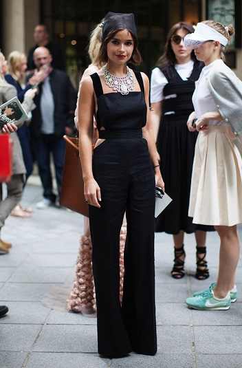 la-modella-mafia-Miroslava-Duma-in-a-black-cut-out-jumpsuit-15-statement-necklace